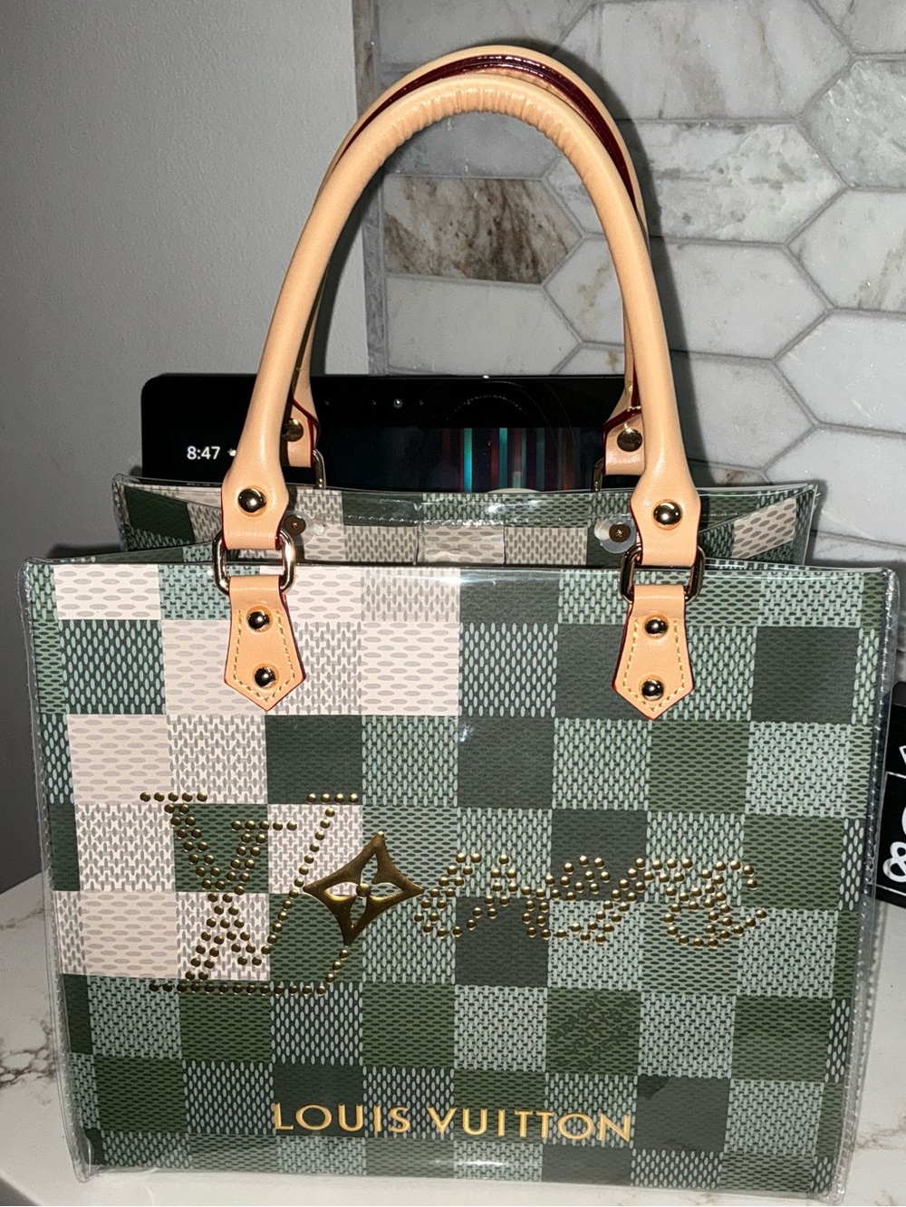 Louis Vuitton Paper Shopping Bag with PVC Protector